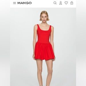 Mango Red Sleeveless Dress